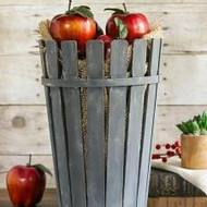 DIY Paint Sticks Bushel Basket